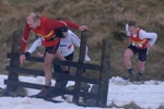 Bruce and Steven clmbing East Lomond on leg 1 for Over 40 'A' team