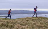 Keith Burns and JBF on Bishop Hill running leg 3 for Over 50s team