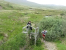 Ian Holmes at Three Arch Bridge with Andy not far behind