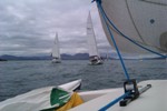 Andy Fallas and Sam Hesling's boat heading out of Oban