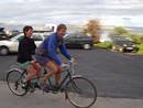 Hilary and Andy Spenceley on isle of jura (on a tandem !)