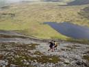 Hilary Spenceley dances down the Paps of Jura