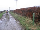 West Island Way marker and typical muddy farm track