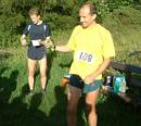 Organiser/winner hands out prize to 2nd man, Bruce Smith