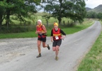 Cali and Moira finish leg 2 for Over 50s team