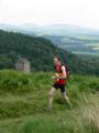 Shane climbs away from Castle Campbell