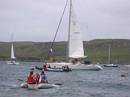 The Carnethy Hill Sailing Team return to their boat