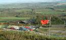 red flag warning - runners on the hill