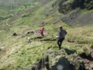 The steep descent down Red Screes to Kirkstone Pass