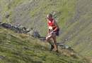 Andy climbing Thornthwaite Crag, Leg 2