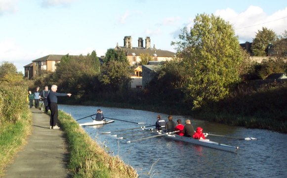 Rowing on the canal at Meggetland