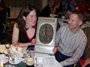 Jill and Willie show off the Ladies Team Trophy