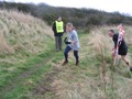 Karen Meikle at the top of the climb