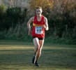 Jacqui Higginbottom approaches the finish