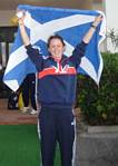 Lucy with Scottish flag