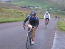 Andy Spenceley and Andrew Patience on the steep climb out of Elphin  - 119 miles done ! 