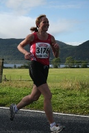 Pam Whitlie at Loch Ness Marathon