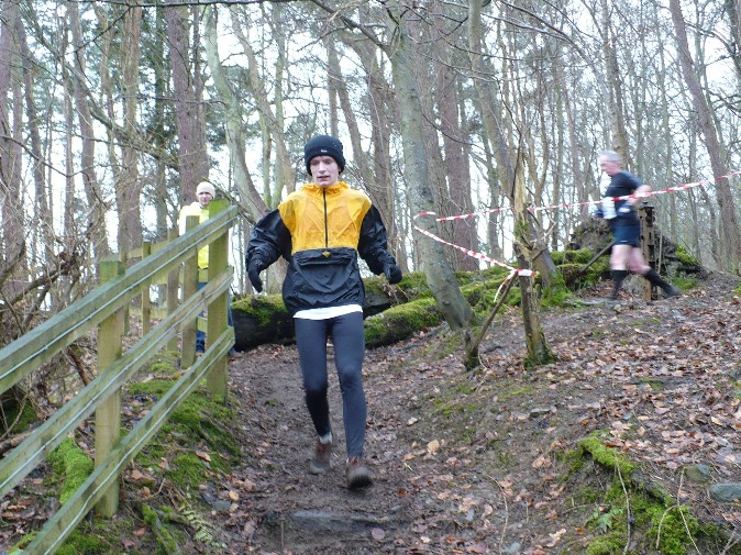 Trevor Wilkinson on a part of the course with a tricky descent