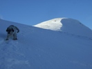 Cody descends Caerketton, heading for a warm fire