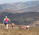 Ronnie Gallagher chases Steven Fallon down the hill