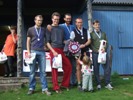 The winning Carnethy team at Comrie - Mike Baldock, Angus Davidson, Sam Hesling, Tim Darlow, Andy Fallas