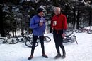 Bob and Keith enjoy soup and a chat.