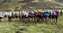 Runners line up for the start