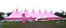 big pink tent on the Meadows